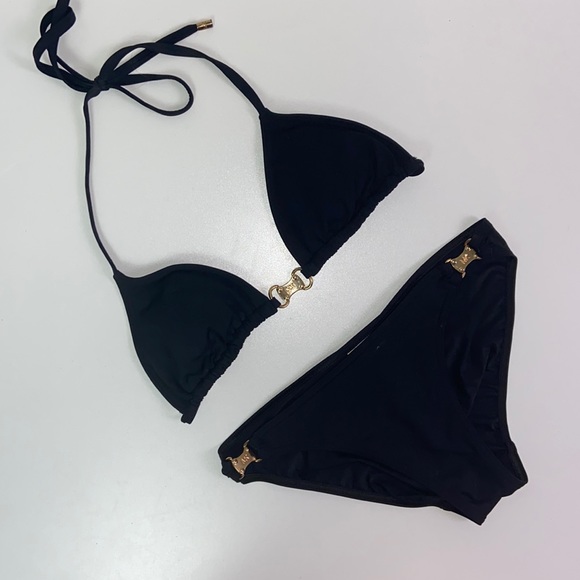 Michael Kors Other - Michael Kors | Black & Gold Bikini Size 4